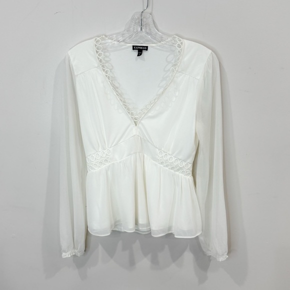 Express flowy bubble sleeve boho chiffon top ❤️ - Picture 3 of 6